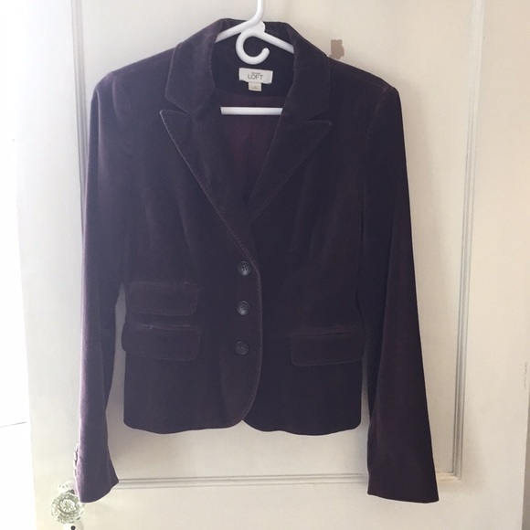 LOFT Jackets & Blazers - Ann Taylor Loft Purple Velvet Blazer